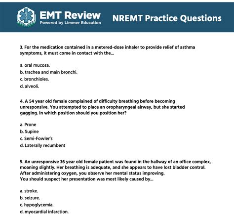 pearson vue nremt practice test